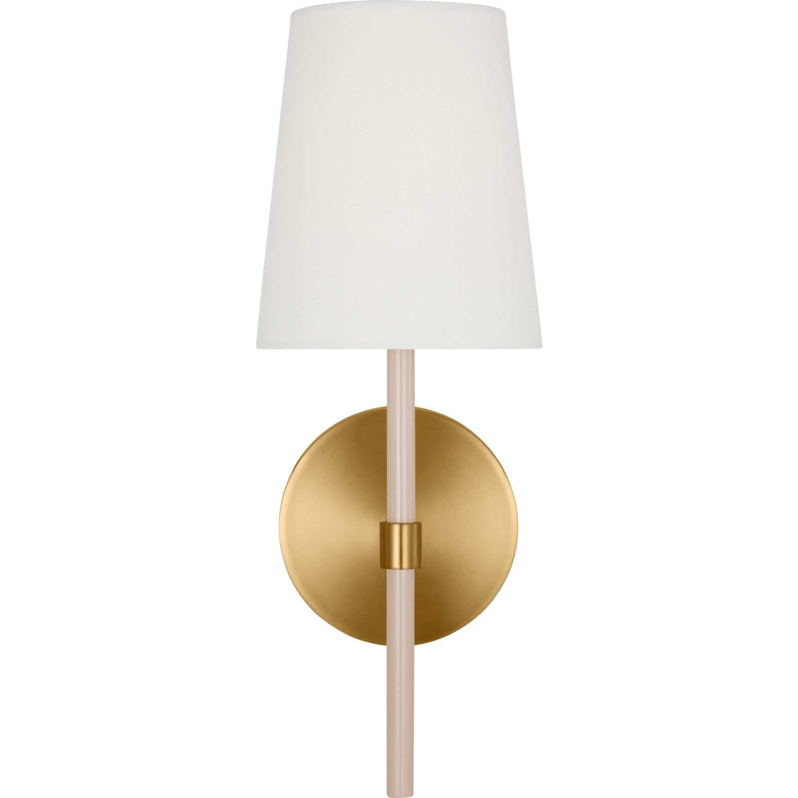 Monroe Small Sconce in Polished Nickel and Glossy White - Visual Comfort Wall Lights