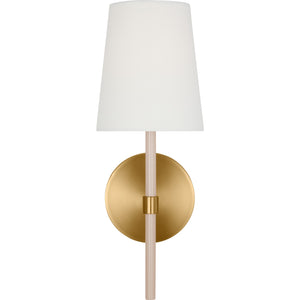 Monroe Small Sconce in Polished Nickel and Glossy White - Visual Comfort Wall Lights