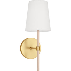 Monroe Small Sconce in Polished Nickel and Glossy White - Visual Comfort Wall Lights