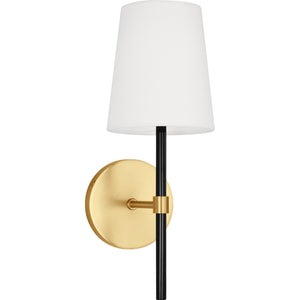 Monroe Small Sconce in Polished Nickel and Glossy White - Visual Comfort Wall Lights
