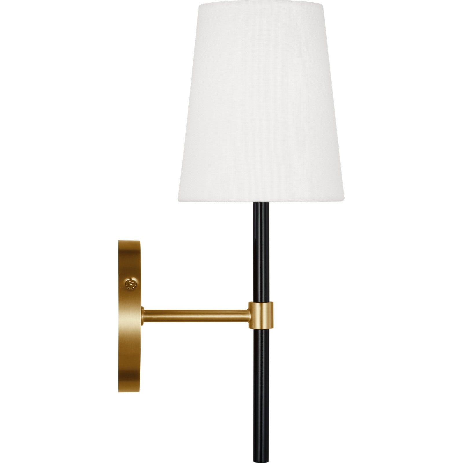 Monroe Small Sconce in Polished Nickel and Glossy White - Visual Comfort Wall Lights