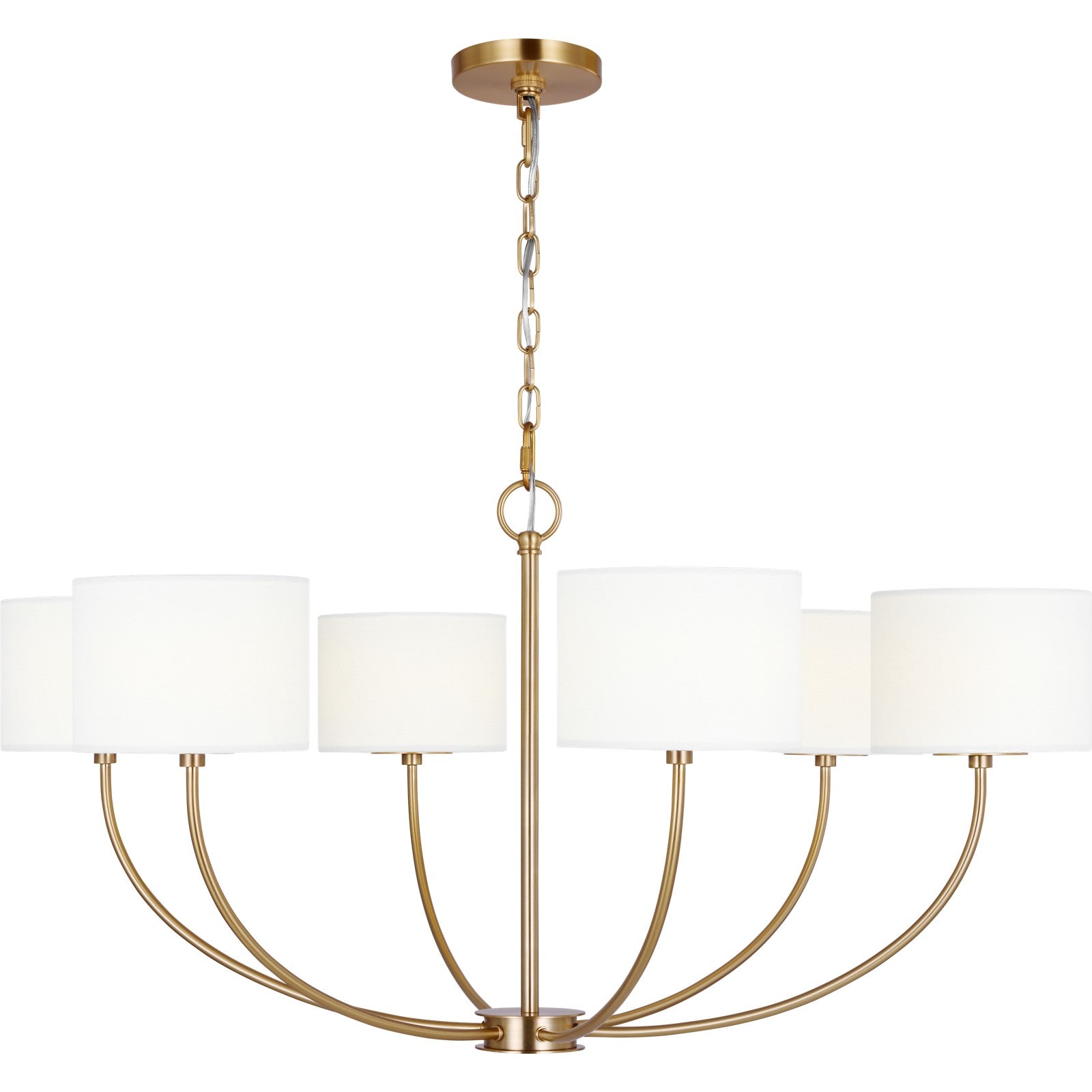 Sawyer Medium Chandelier Burnished Brass - Visual Comfort Ceiling Lights