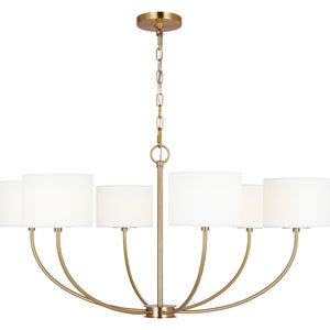 Sawyer Medium Chandelier Burnished Brass - Visual Comfort Ceiling Lights