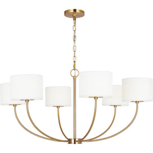 Sawyer Medium Chandelier Burnished Brass - Visual Comfort Ceiling Lights
