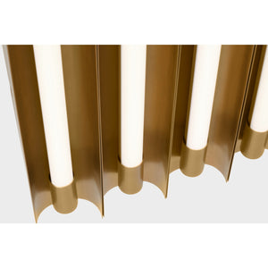 Carson Five Light Flush Mount Burnished Brass Bulbs Inc - Kelly Wearstler Ceiling Lights