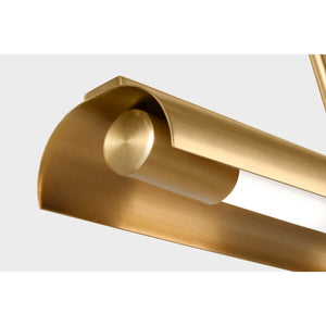 Carson One Light Linear Chandelier Burnished Brass - Kelly Wearstler Ceiling Lights