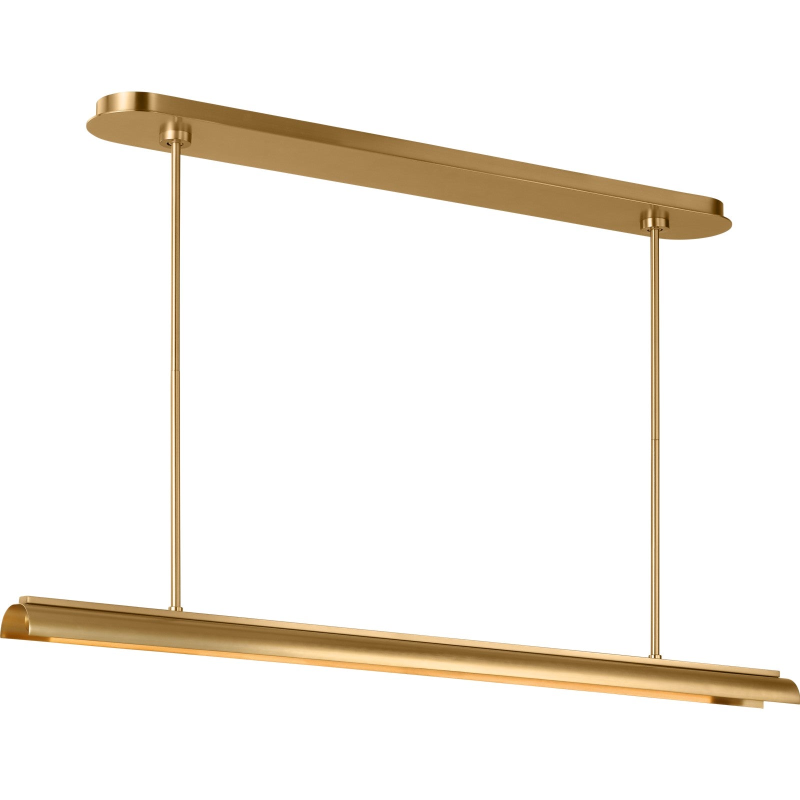 Carson One Light Linear Chandelier Burnished Brass - Kelly Wearstler Ceiling Lights