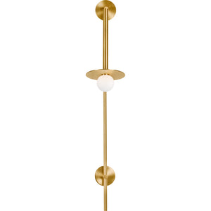Nodes Large Pivot Sconce Burnished Brass - Kelly Wearstler Wall Lights