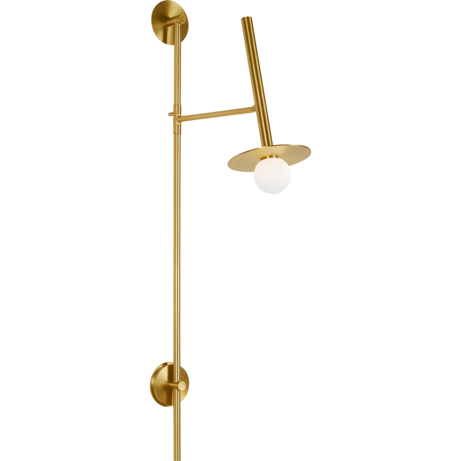 Nodes Large Pivot Sconce Burnished Brass - Kelly Wearstler Wall Lights