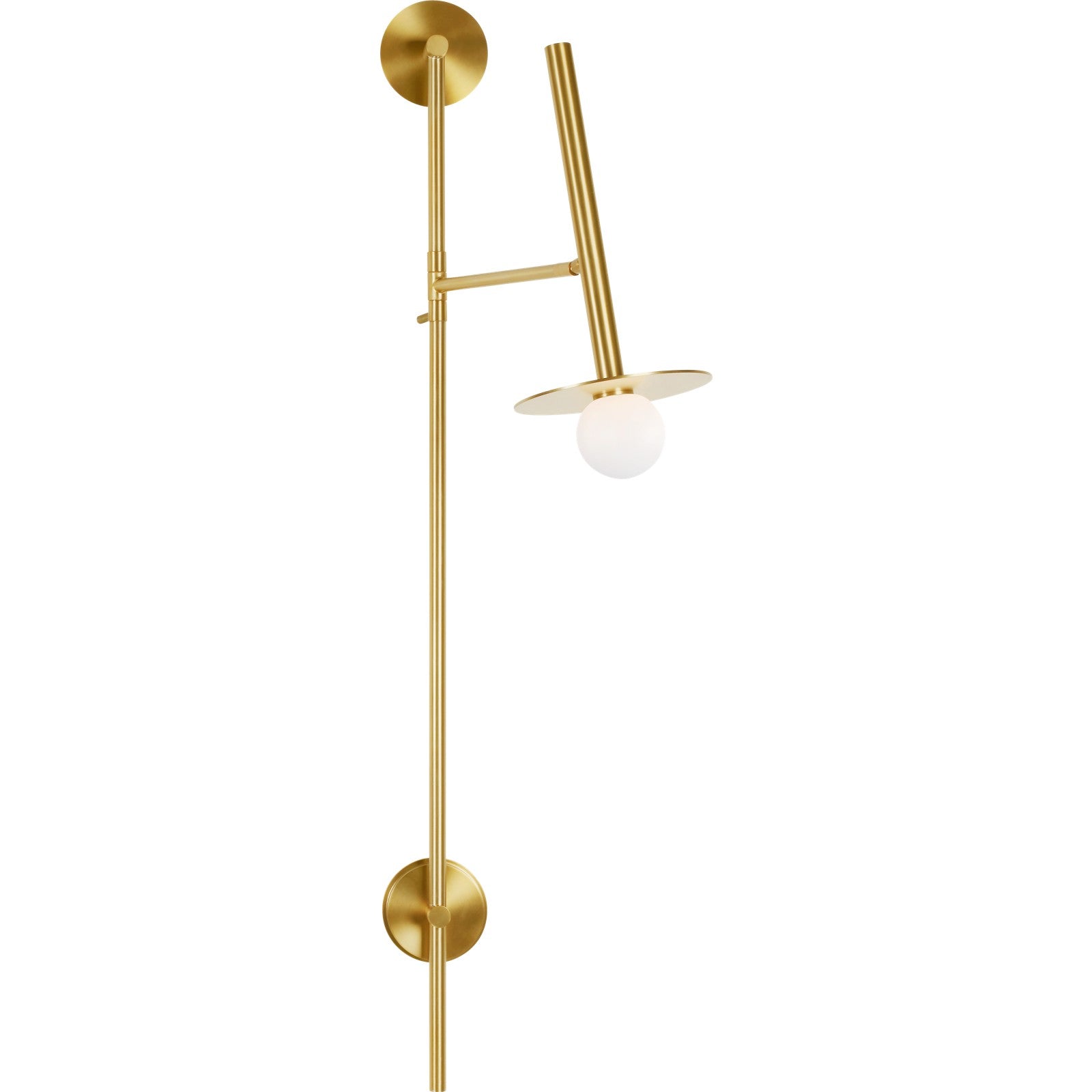 Nodes Large Pivot Sconce Burnished Brass - Kelly Wearstler Wall Lights