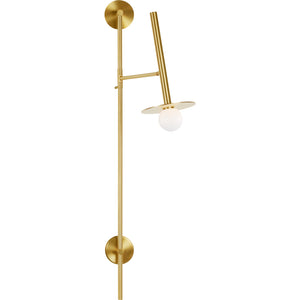 Nodes Large Pivot Sconce Burnished Brass - Kelly Wearstler Wall Lights