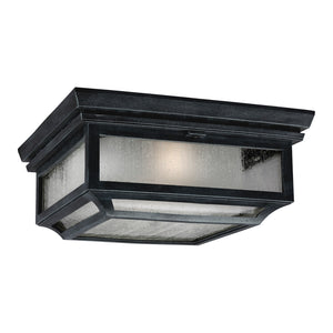 Shepherd Flush Mount Dark Weathered Zinc - Visual Comfort Outdoor Lighting