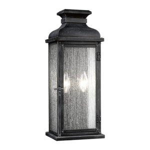 Pediment Medium Lantern Dark Weathered Zinc - Visual Comfort Outdoor Lighting