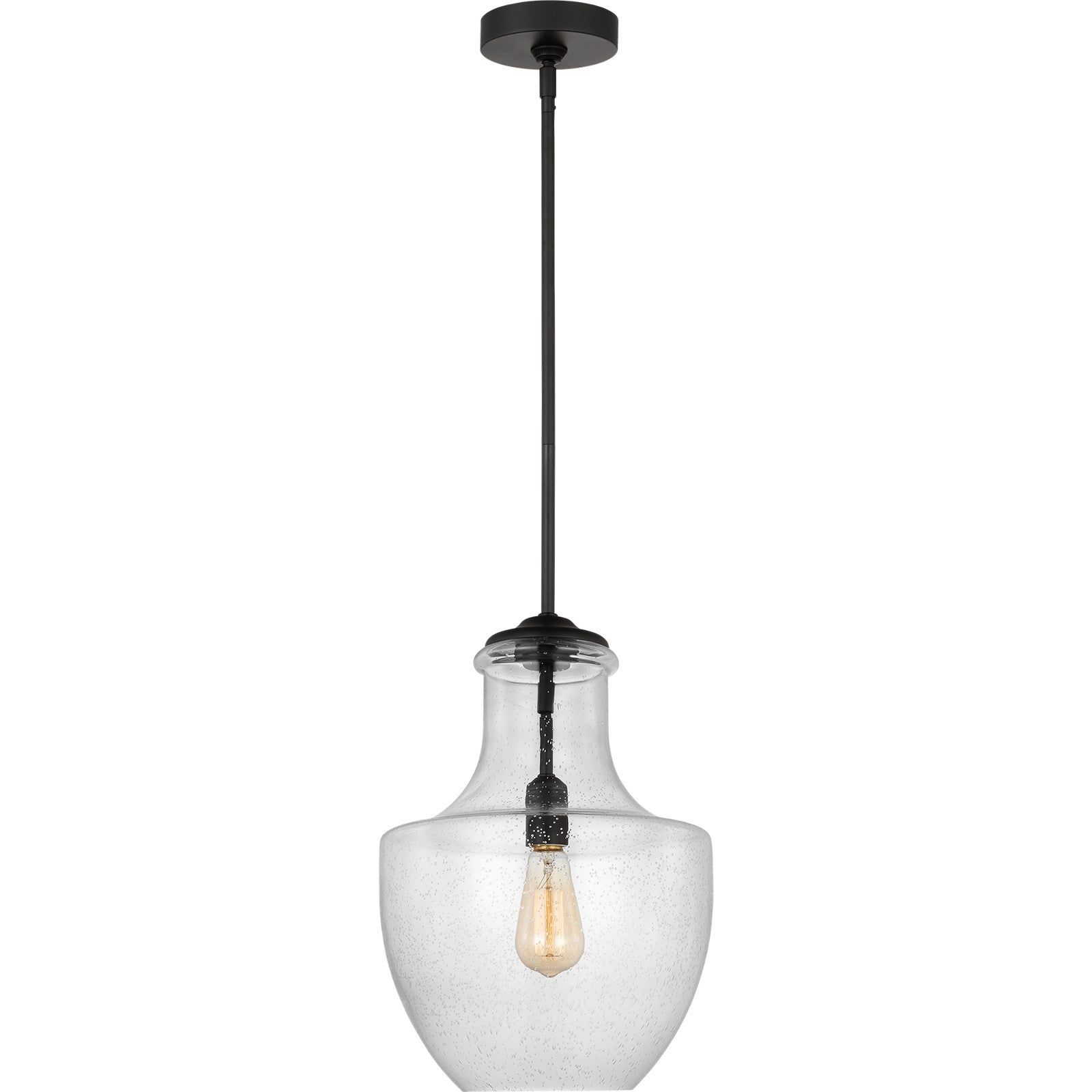 Baylor One Light Pendant in Satin Nickel - Visual Comfort Ceiling Lights