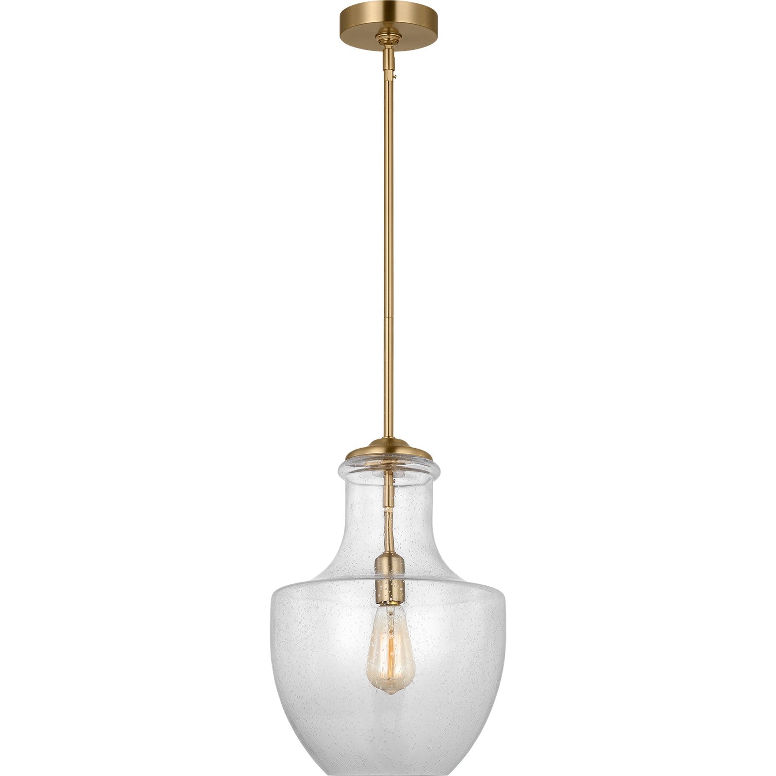Baylor One Light Pendant in Satin Nickel - Visual Comfort Ceiling Lights