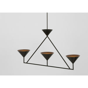 Orsay Medium 3-Light Linear Chandelier - Visual Comfort Ceiling Lights