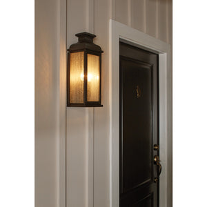 Pediment Medium Lantern Dark Weathered Zinc - Visual Comfort Outdoor Lighting