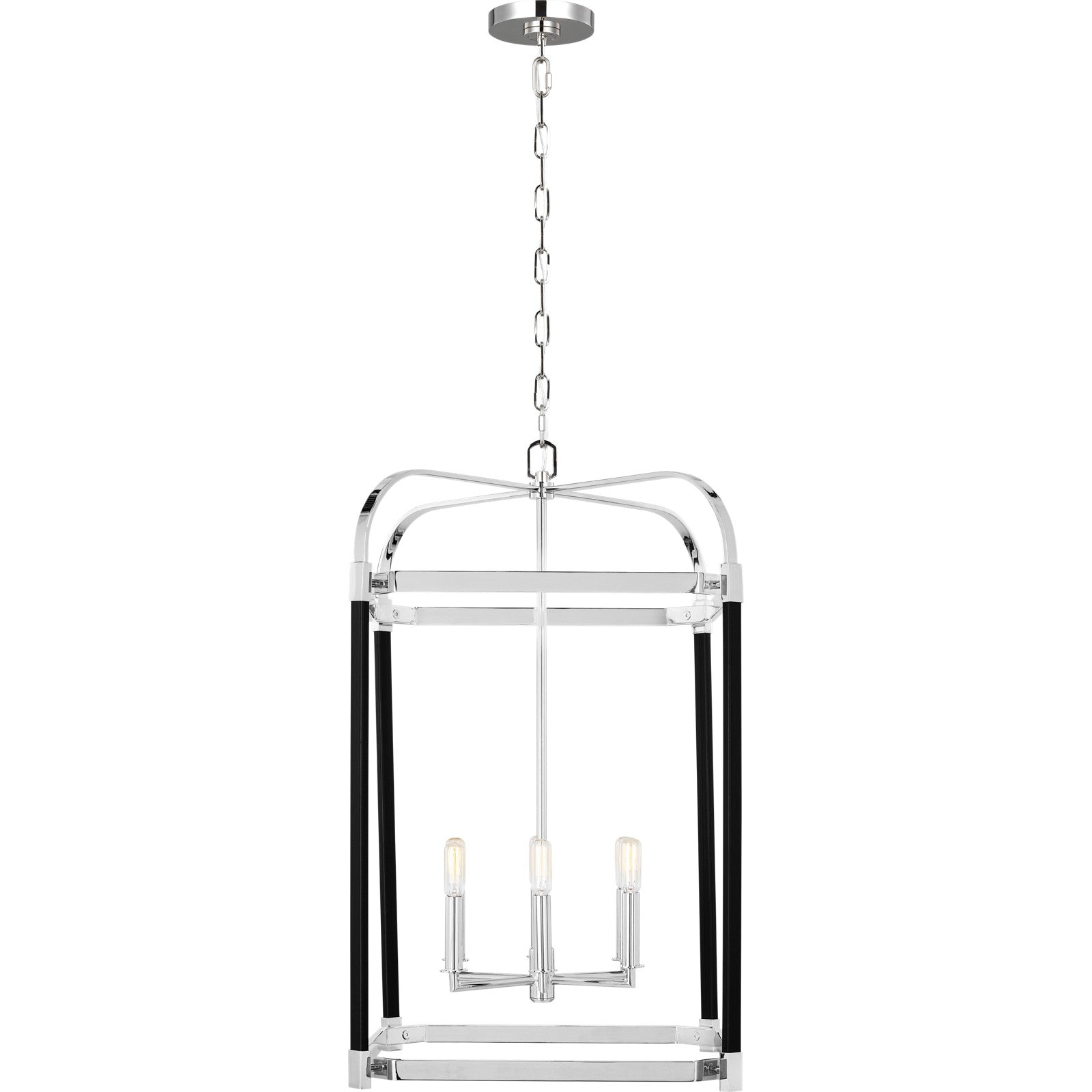 Hadley Large Lantern Polished Nickel - Ralph Lauren Ceiling Lights