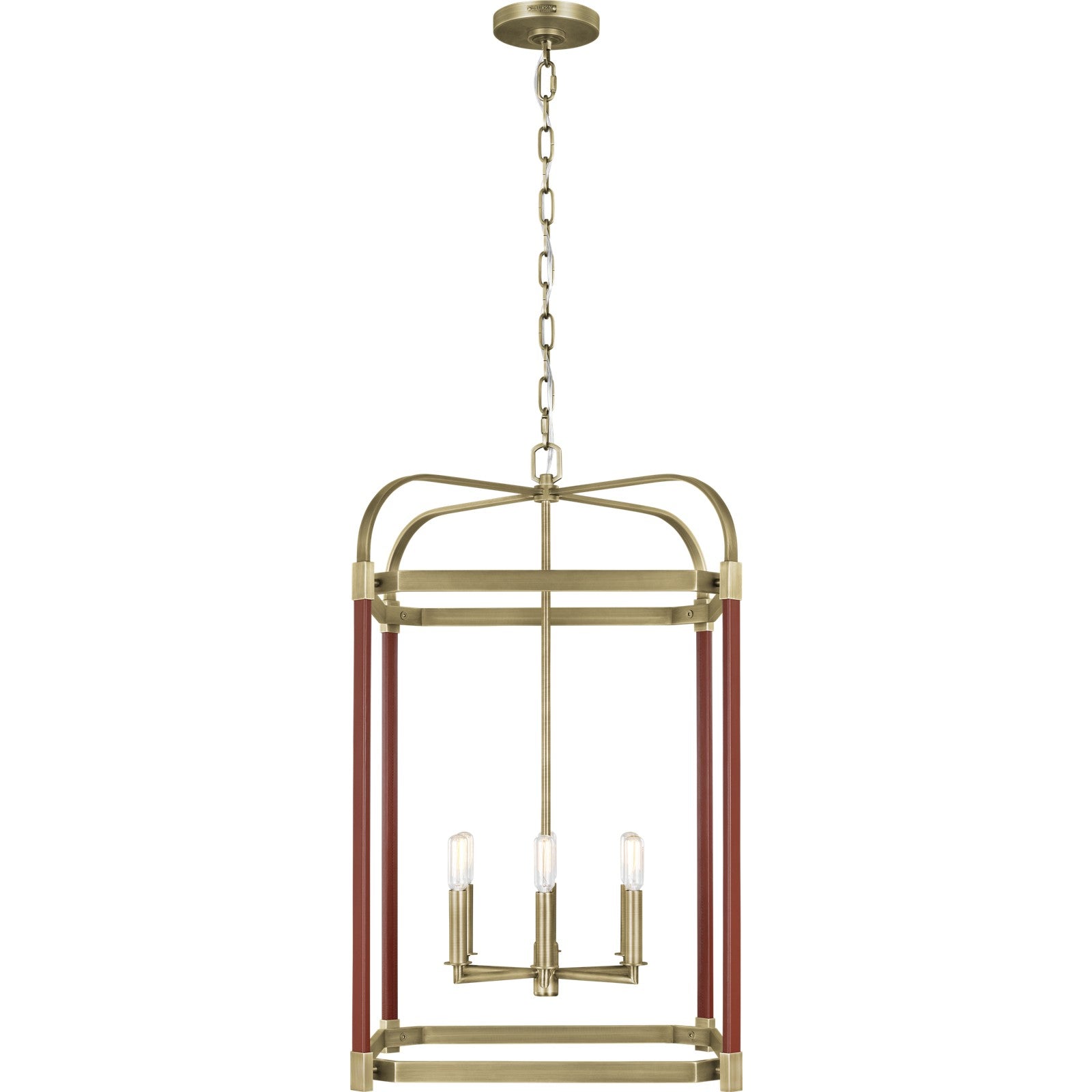 Hadley Large Lantern Polished Nickel - Ralph Lauren Ceiling Lights