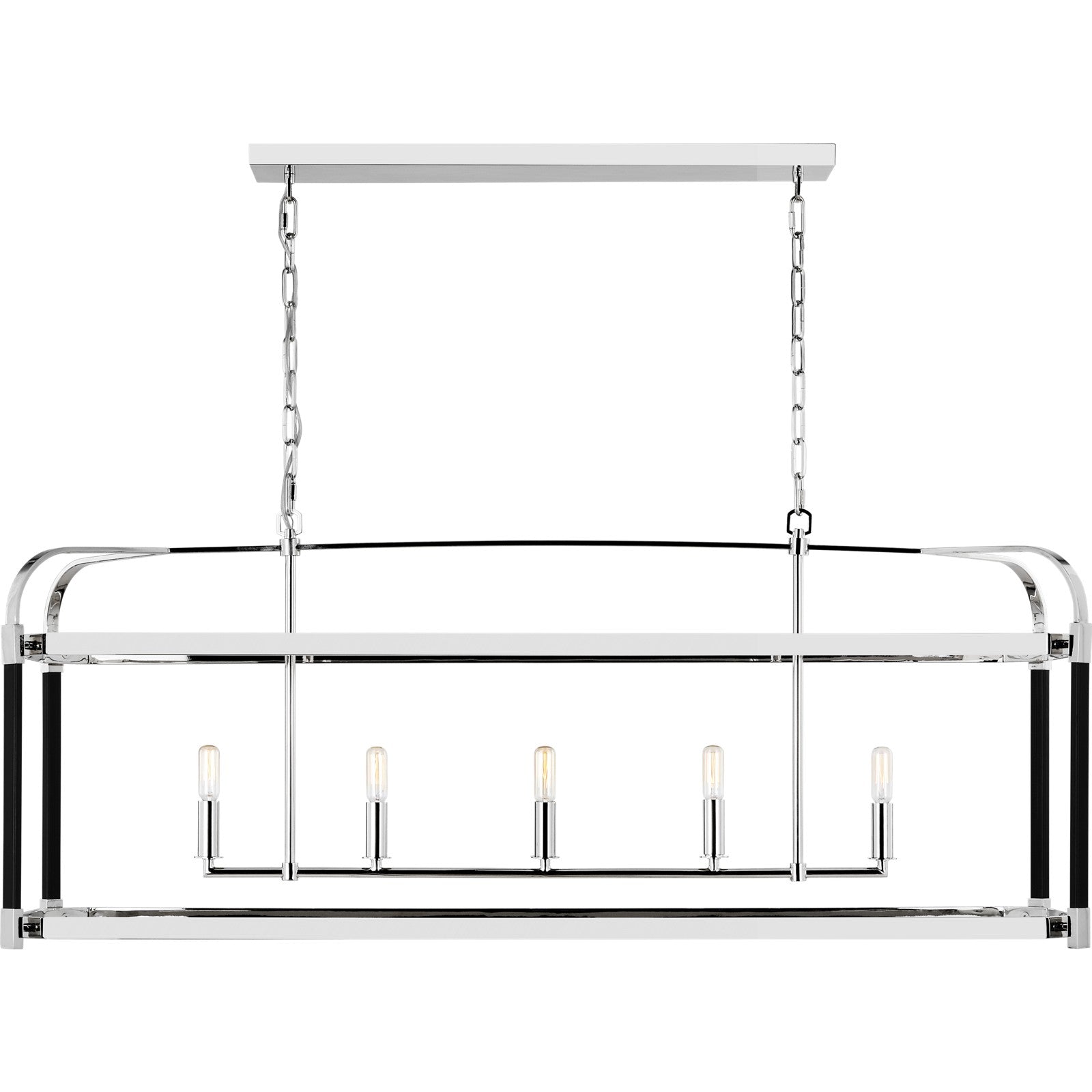 Hadley Linear Chandelier Polished Nickel - Ralph Lauren Ceiling Lights