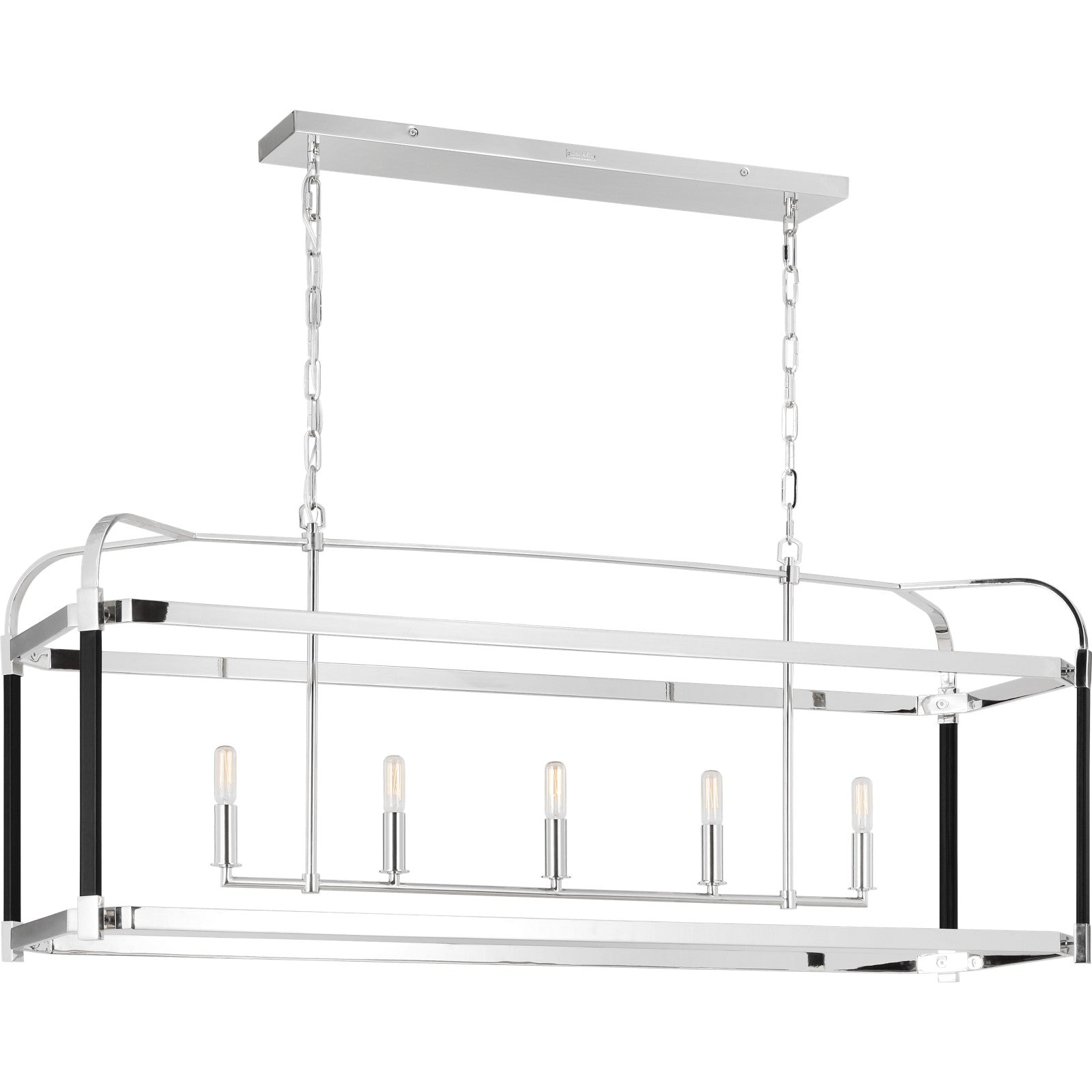 Hadley Linear Chandelier Polished Nickel - Ralph Lauren Ceiling Lights