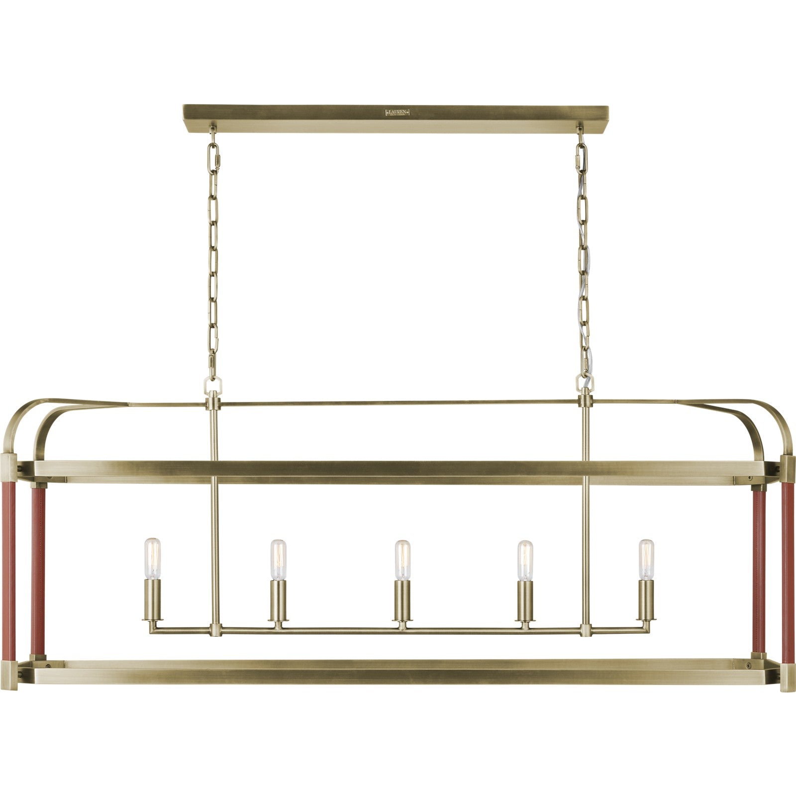 Hadley Linear Chandelier Polished Nickel - Ralph Lauren Ceiling Lights