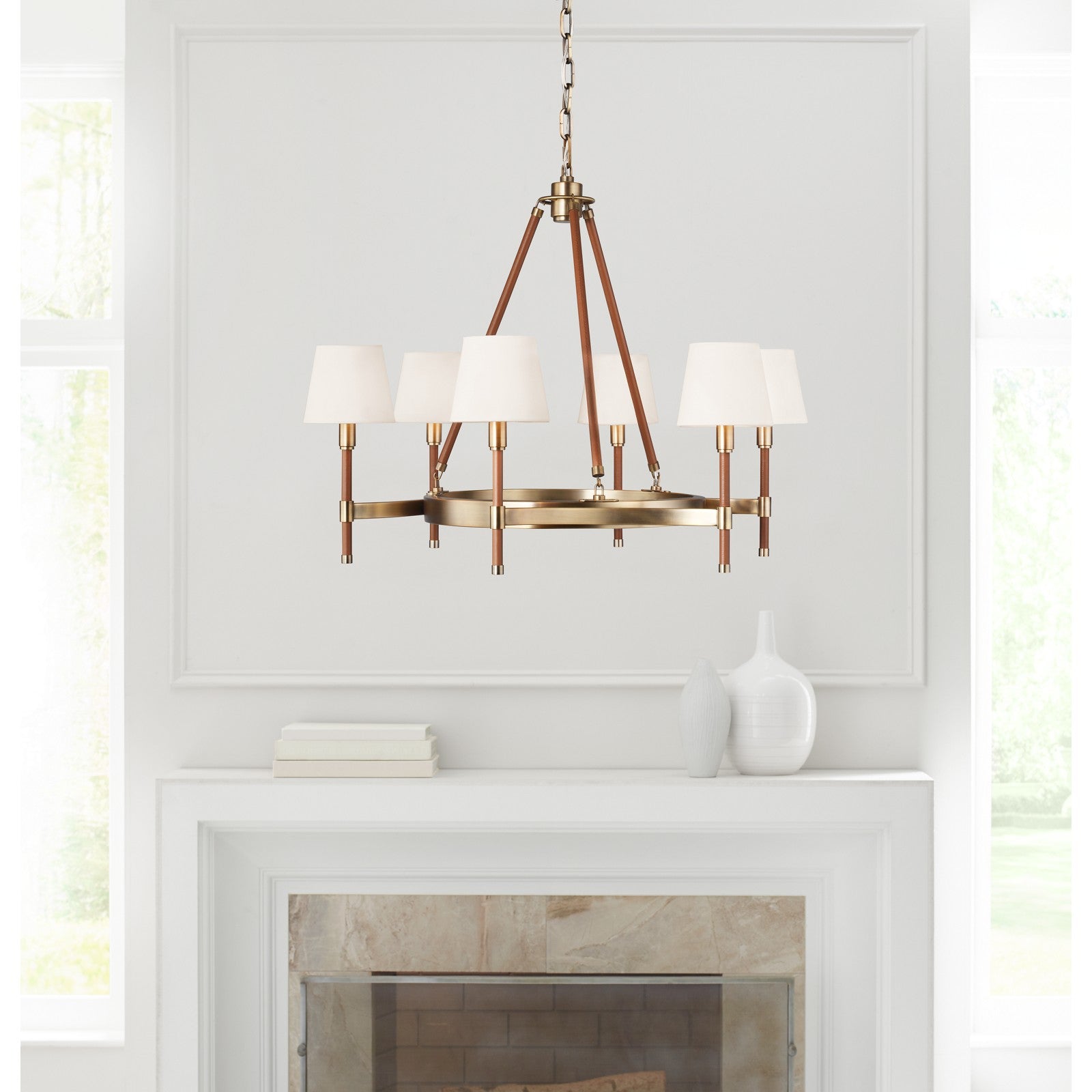 Katie Medium Chandelier Time Worn Brass - Ralph Lauren Ceiling Lights