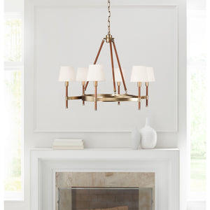 Katie Medium Chandelier Time Worn Brass - Ralph Lauren Ceiling Lights