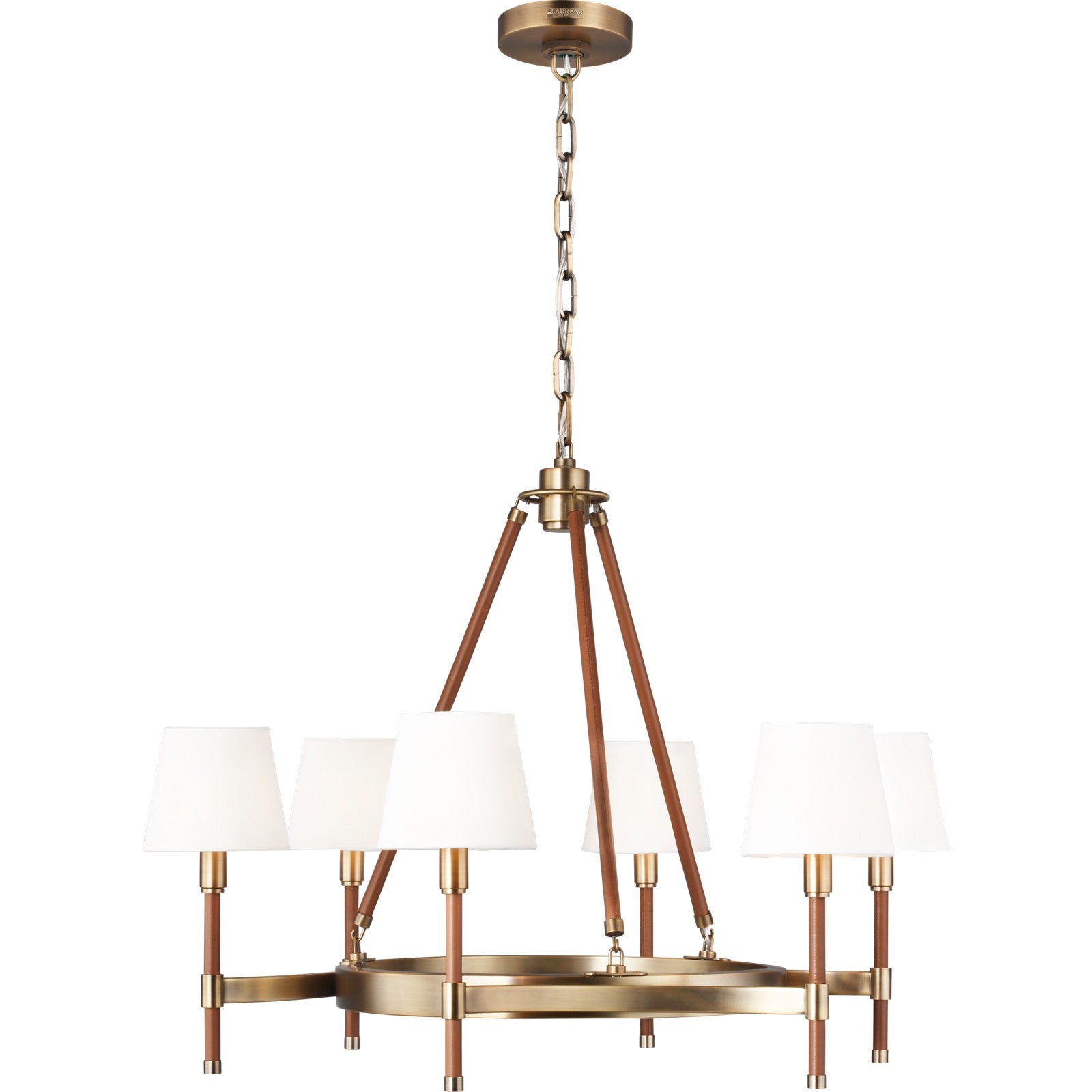Katie Medium Chandelier Time Worn Brass - Ralph Lauren Ceiling Lights