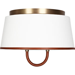 Katie Medium Flush Mount Time Worn Brass - Ralph Lauren Ceiling Lights