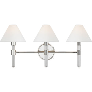 Robert 3 - Light Vanity Polished Nickel - Ralph Lauren Wall Lights