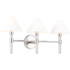 Robert 3 - Light Vanity Polished Nickel - Ralph Lauren Wall Lights