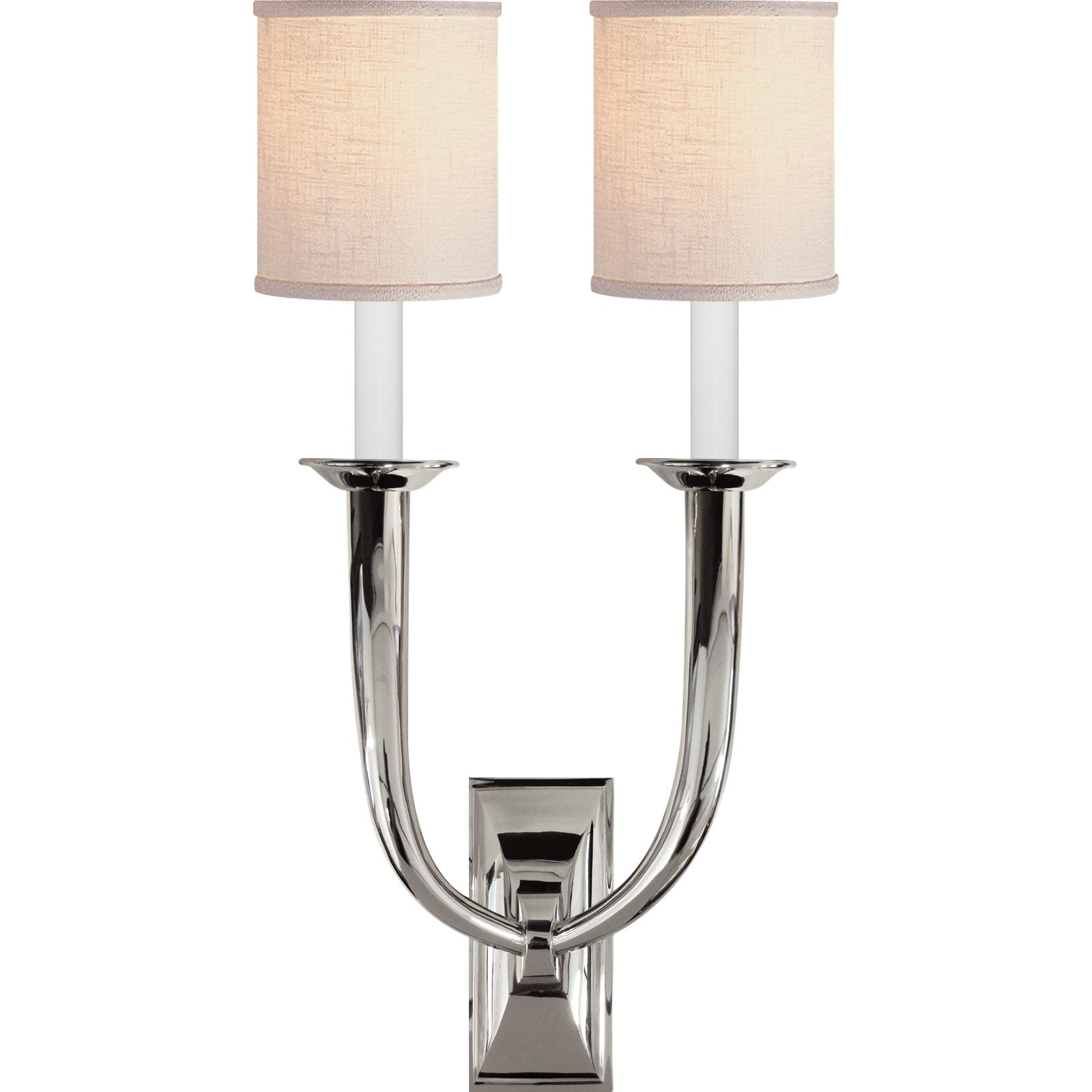 French Deco Horn Double Sconce - Visual Comfort Wall Lights