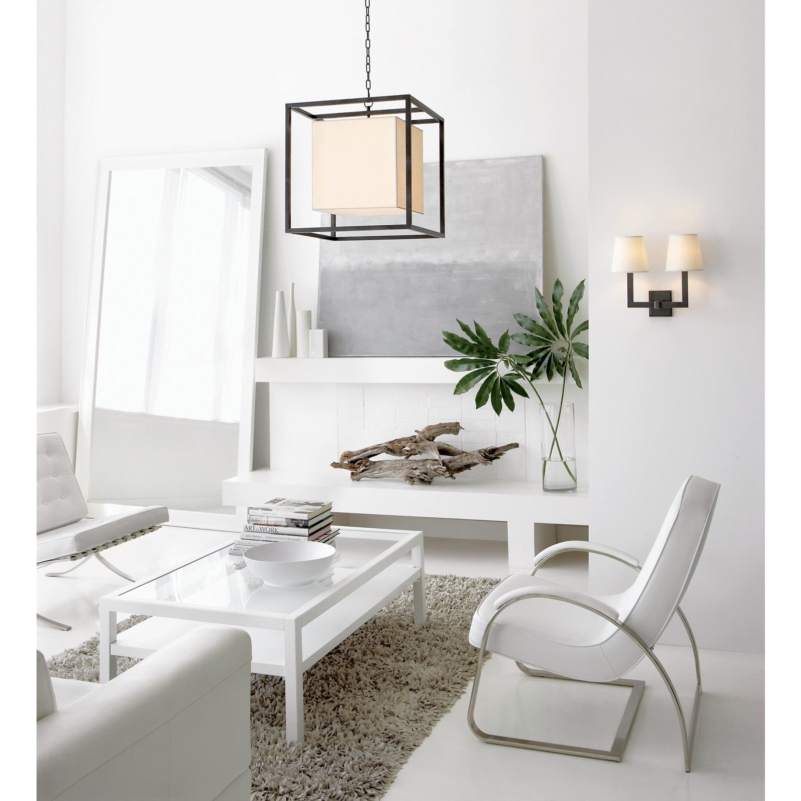 Square Tube Double Sconce - Visual Comfort Wall Lights