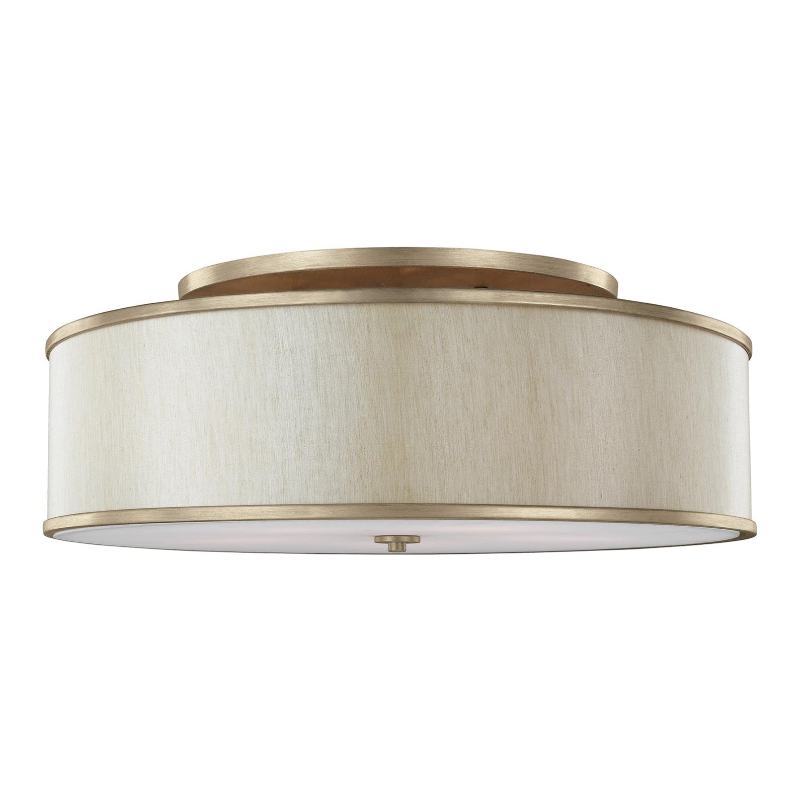Lennon Large Semi-Flush Mount Satin Nickel - Visual Comfort Ceiling Lights