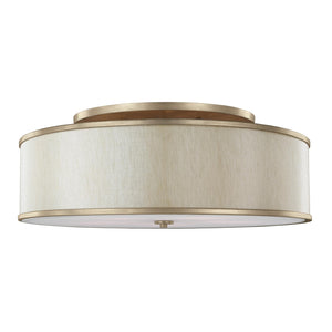 Lennon Large Semi-Flush Mount Satin Nickel - Visual Comfort Ceiling Lights