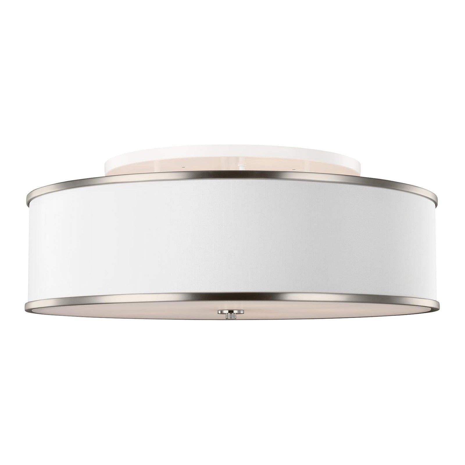 Lennon Large Semi-Flush Mount Satin Nickel - Visual Comfort Ceiling Lights