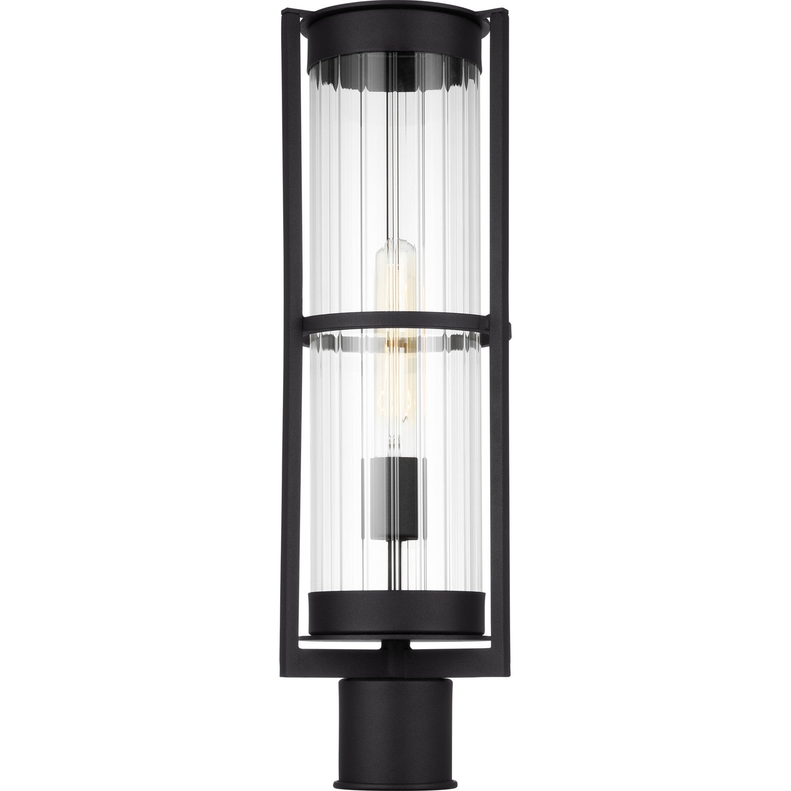 Alcona One Light Outdoor Post Lantern Black - Visual Comfort Outdoor Lighting