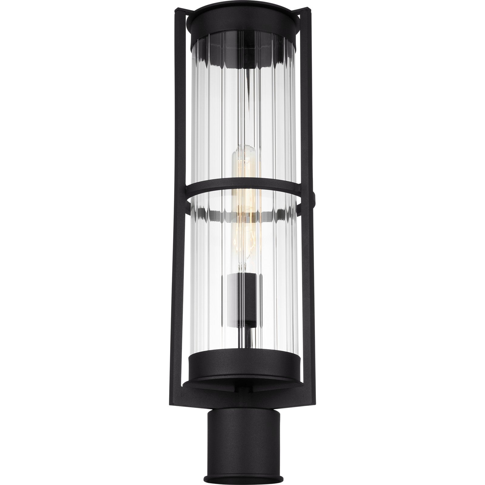 Alcona One Light Outdoor Post Lantern Black - Visual Comfort Outdoor Lighting