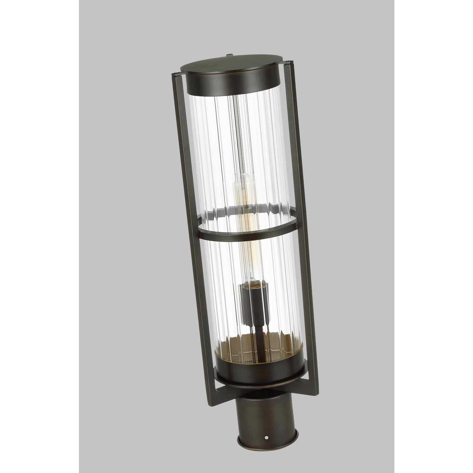 Alcona One Light Outdoor Post Lantern Black - Visual Comfort Outdoor Lighting