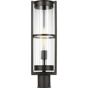 Alcona One Light Outdoor Post Lantern Black - Visual Comfort Outdoor Lighting
