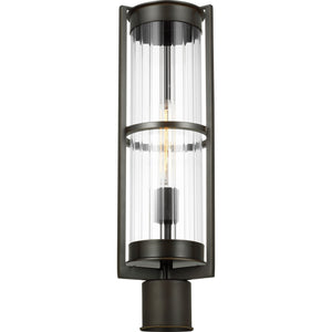 Alcona One Light Outdoor Post Lantern Black - Visual Comfort Outdoor Lighting