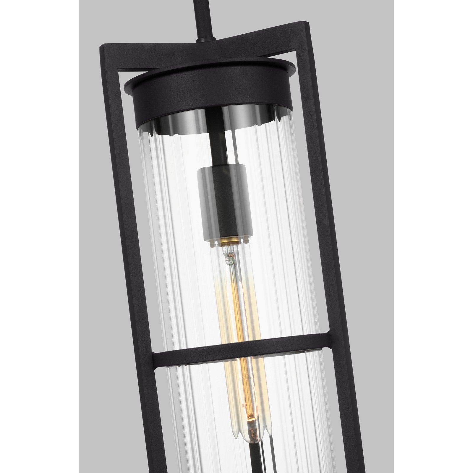 Alcona One Light Outdoor Pendant Lantern Black - Visual Comfort Outdoor Lighting