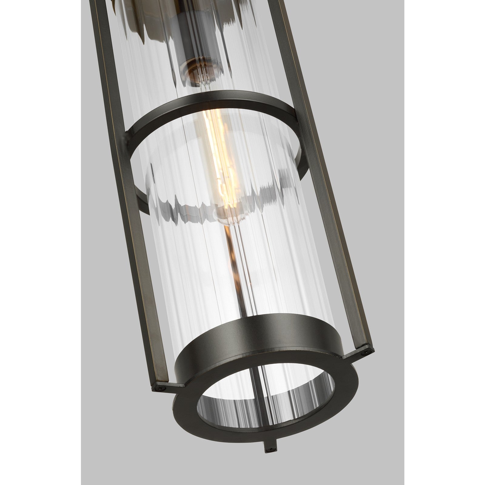 Alcona One Light Outdoor Pendant Lantern Black - Visual Comfort Outdoor Lighting
