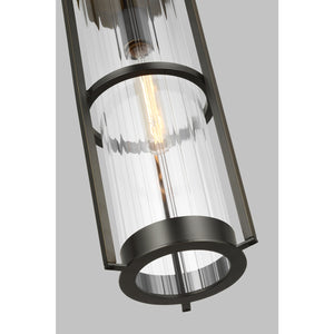 Alcona One Light Outdoor Pendant Lantern Black - Visual Comfort Outdoor Lighting