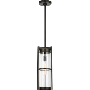 Alcona One Light Outdoor Pendant Lantern Black - Visual Comfort Outdoor Lighting