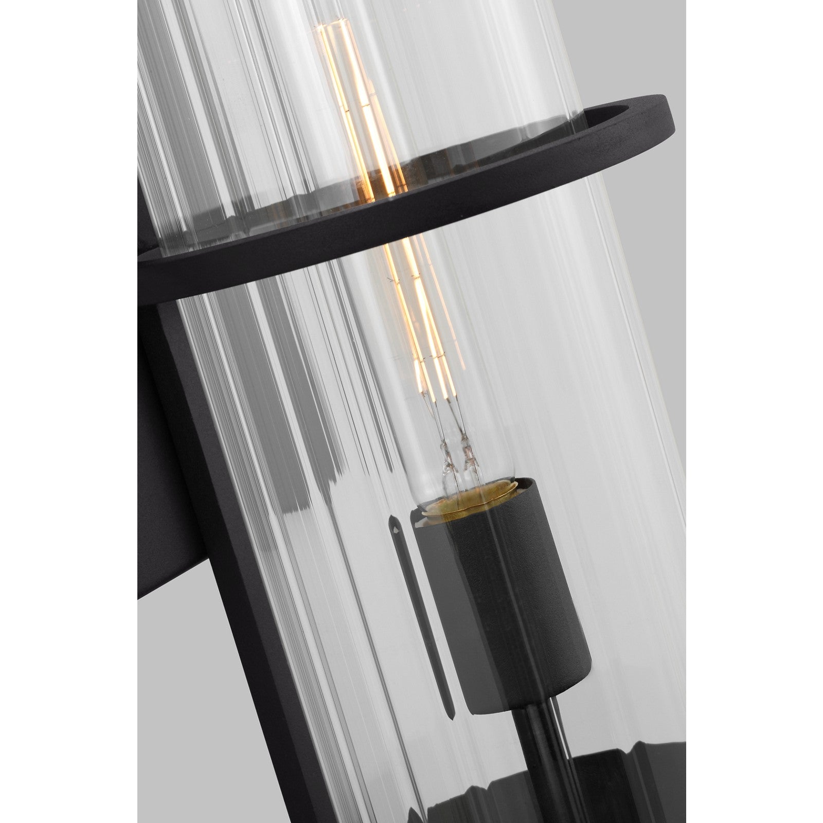 Alcona Large One Light Outdoor Wall Lantern Black - Visual Comfort Outdoor Lighting