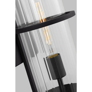 Alcona Large One Light Outdoor Wall Lantern Black - Visual Comfort Outdoor Lighting