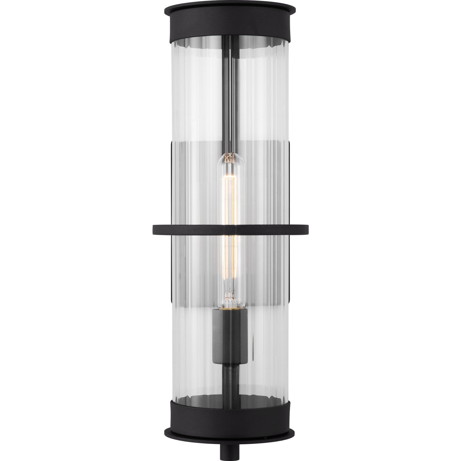 Alcona Large One Light Outdoor Wall Lantern Black - Visual Comfort Outdoor Lighting