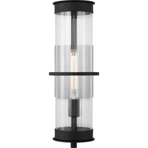 Alcona Large One Light Outdoor Wall Lantern Black - Visual Comfort Outdoor Lighting